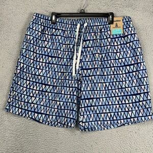 Chubbies Mens The Triangu-laters Swim Trunks 2XL Blue Geometric Board Shorts NEW
